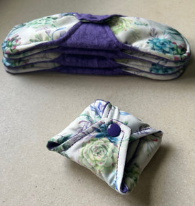 Ready to ship 10” heavy cloth pads flannel top menstrual pad organic fleece absorbent core washable and reusable priced per pad