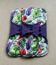 Load image into Gallery viewer, Cloth menstrual pads organic bamboo and cotton absorbent core reusable cloth pads sanitary napkins liners moderate overnight priced per pad