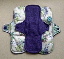 Load image into Gallery viewer, Ready to ship 10” heavy cloth pads flannel top menstrual pad organic fleece absorbent core washable and reusable priced per pad