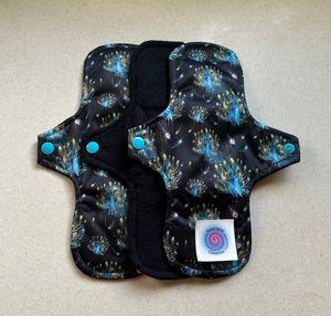 Cloth pads • cloth menstrual pads • organic bamboo and cotton core • reusable sanitary napkins • liners • moderate • heavy • priced per pad